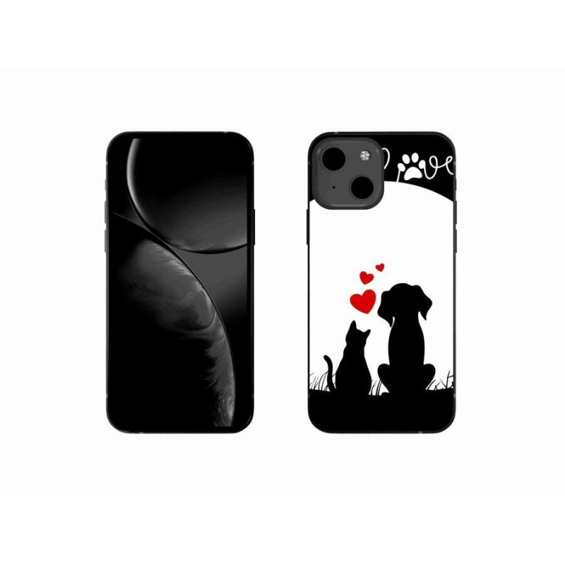 Gelový obal mmCase na mobil iPhone 13 mini 5.4 - zvířecí láska