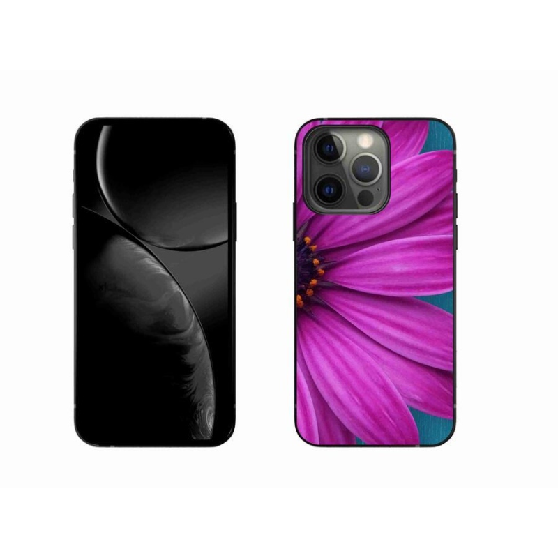 Gelový obal mmCase na mobil iPhone 13 Pro 6.1 - fialová kopretina