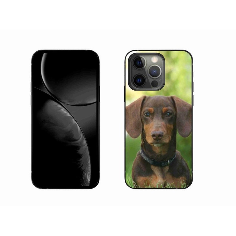 Gelový obal mmCase na mobil iPhone 13 Pro 6.1 - hnědý jezevčík