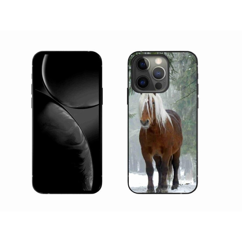 Gelový obal mmCase na mobil iPhone 13 Pro 6.1 - kůň v lese