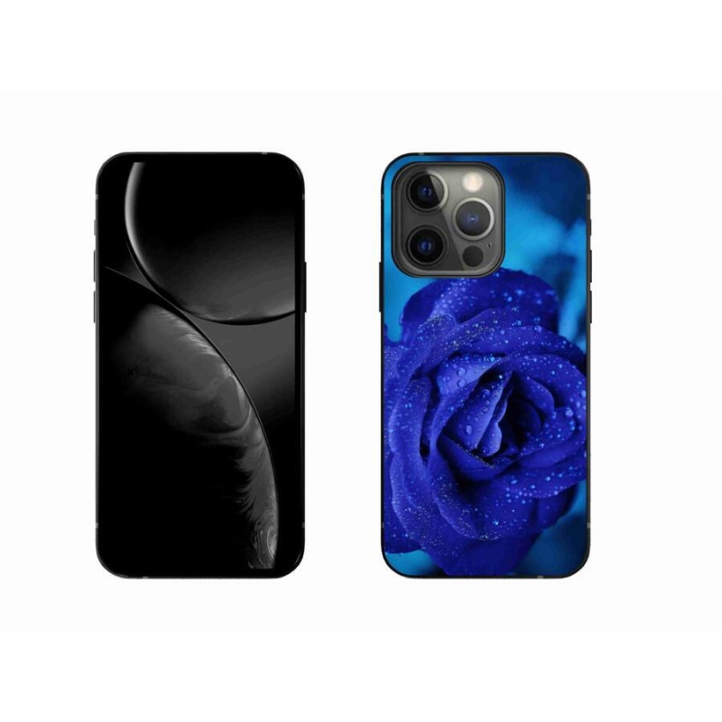 Gelový obal mmCase na mobil iPhone 13 Pro 6.1 - modrá růže