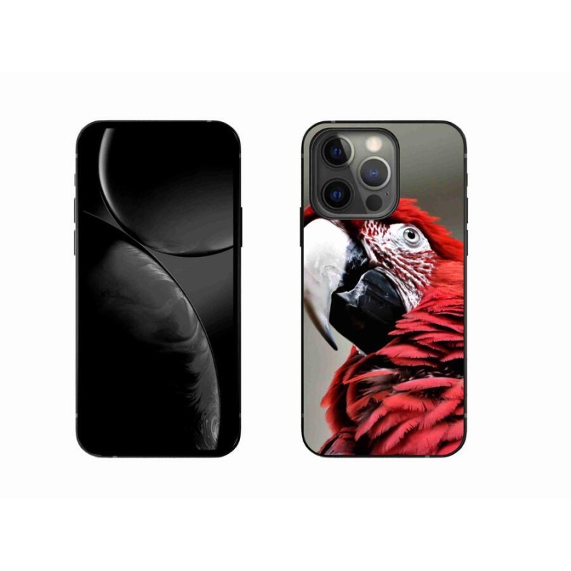 Gelový obal mmCase na mobil iPhone 13 Pro 6.1 - papoušek ara červený