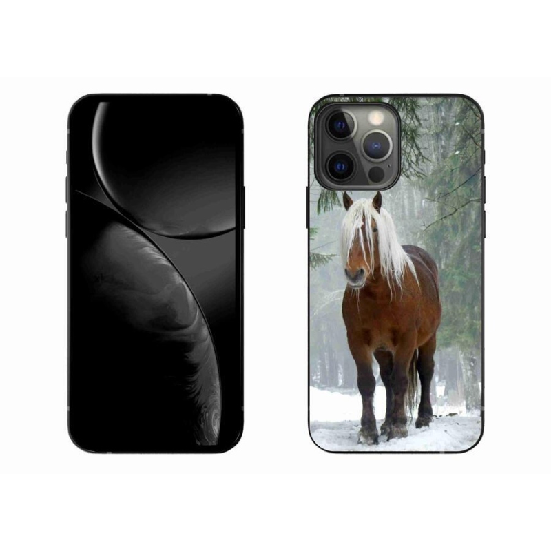 Gelový obal mmCase na mobil iPhone 13 Pro Max 6.7 - kůň v lese