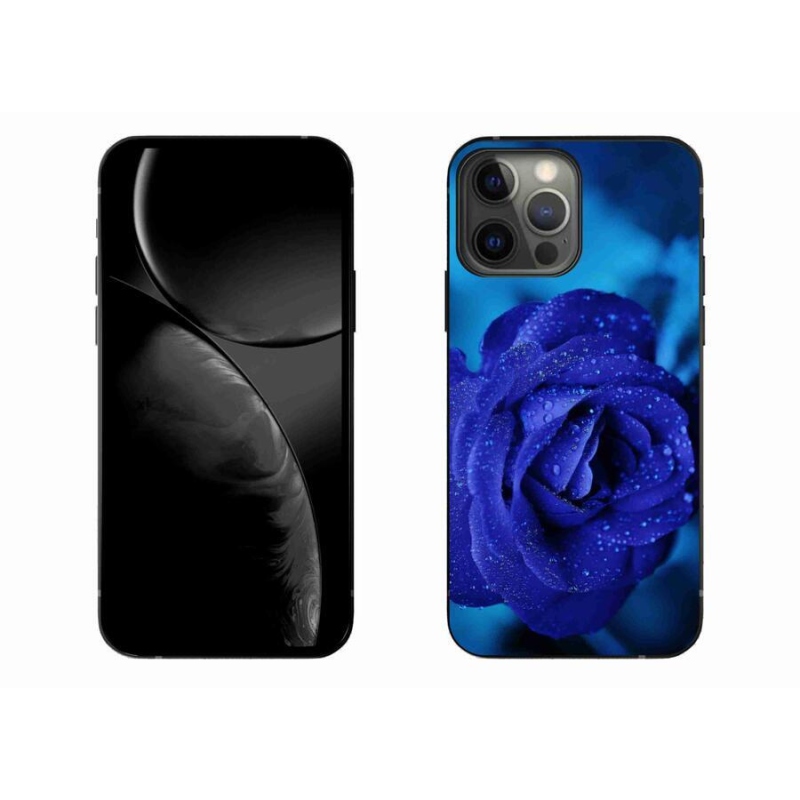 Gelový obal mmCase na mobil iPhone 13 Pro Max 6.7 - modrá růže