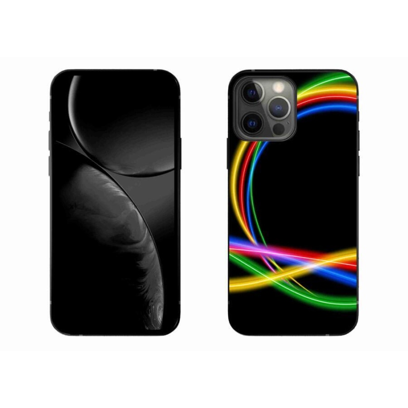 Gelový obal mmCase na mobil iPhone 13 Pro Max 6.7 - neonové kruhy