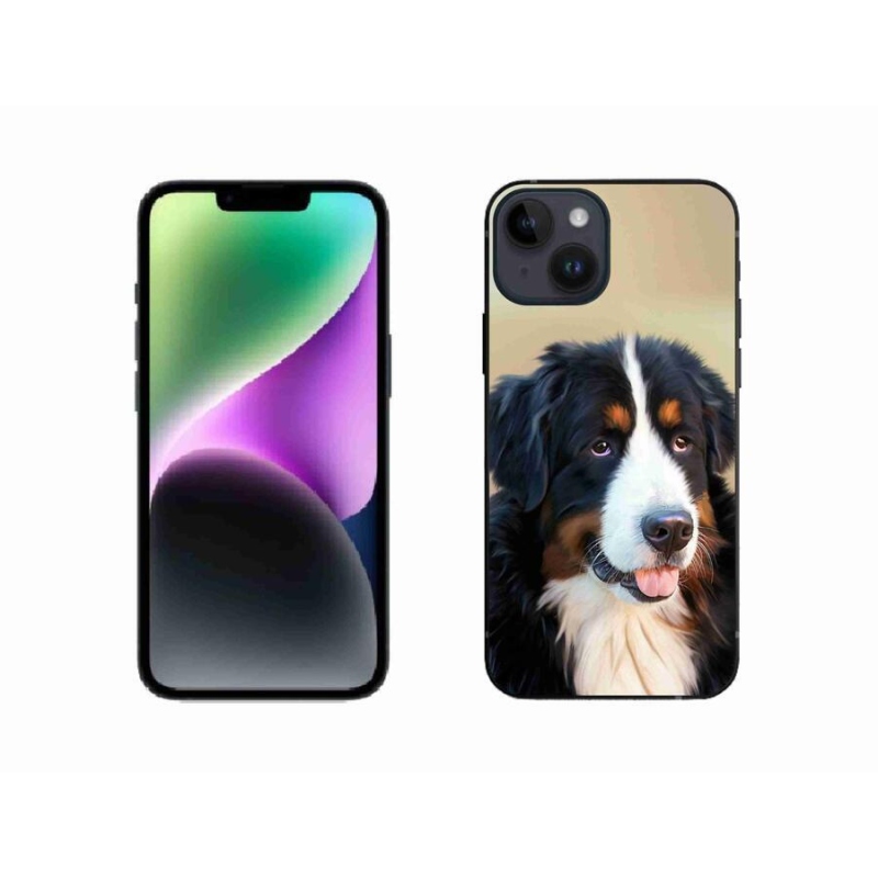 Gelový obal mmCase na mobil iPhone 14 - bernský salašnický pes