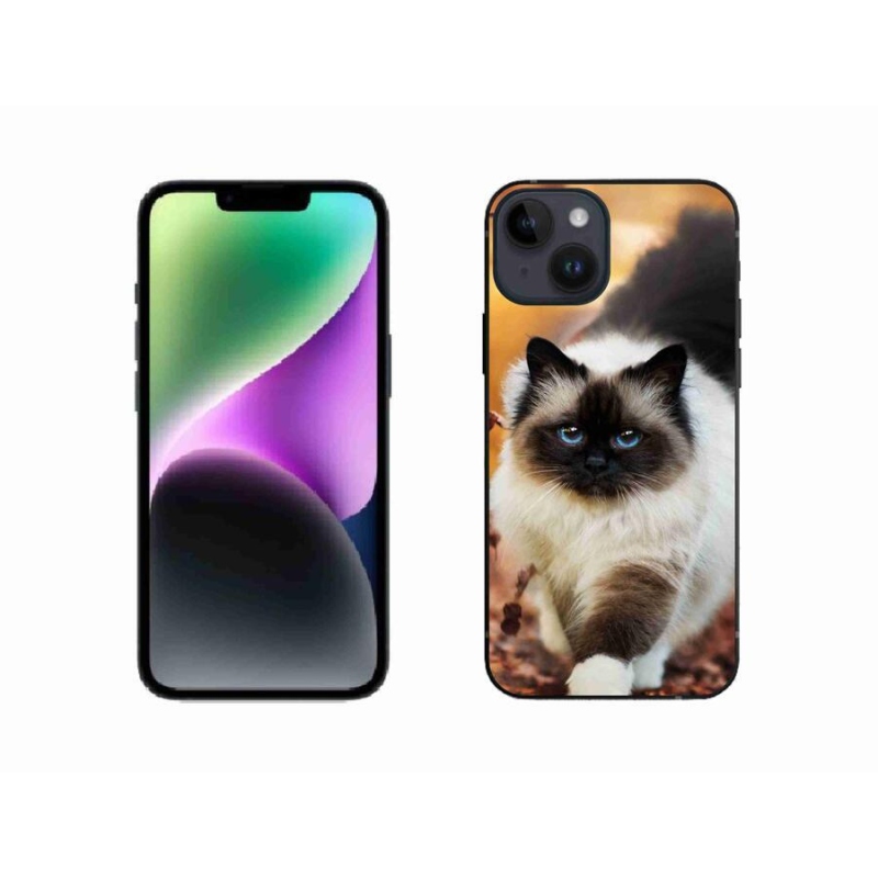 Gelový obal mmCase na mobil iPhone 14 - kočka