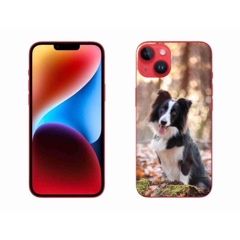 Gelový obal mmCase na mobil iPhone 14 Plus - border kolie 1