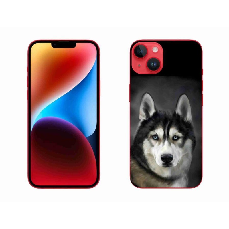 Gelový obal mmCase na mobil iPhone 14 Plus - husky