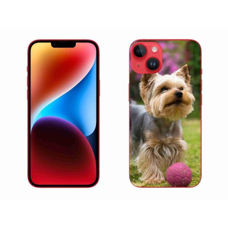 Gelový obal mmCase na mobil iPhone 14 Plus - jorkšír 4