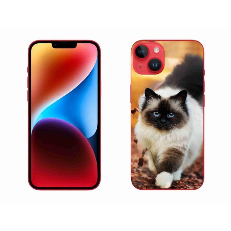 Gelový obal mmCase na mobil iPhone 14 Plus - kočka