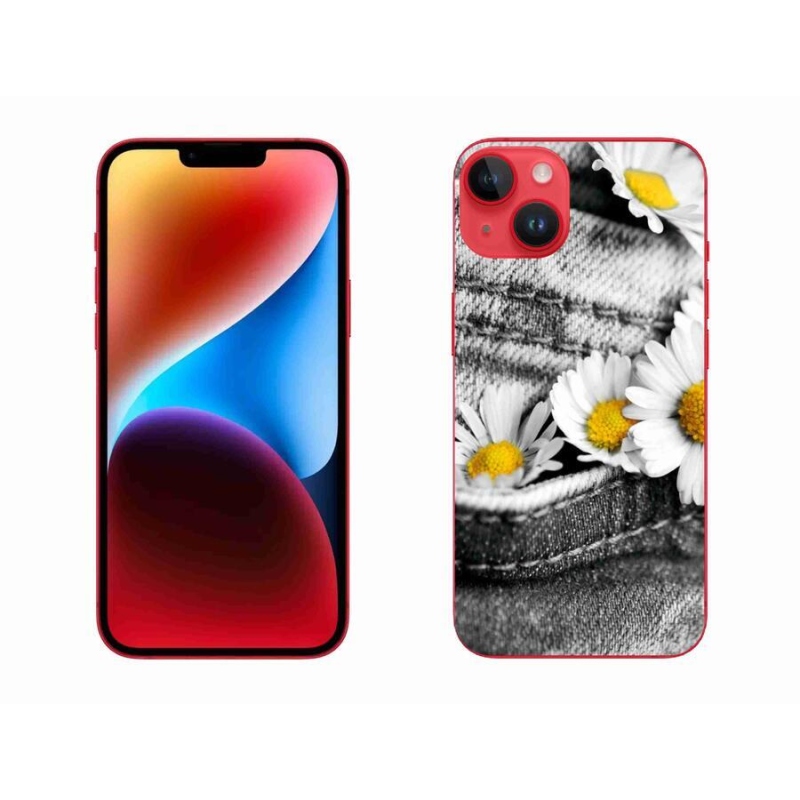 Gelový obal mmCase na mobil iPhone 14 Plus - kopretiny