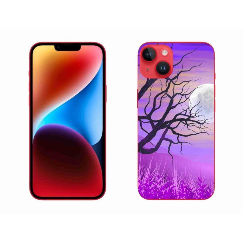 Gelový obal mmCase na mobil iPhone 14 Plus - kreslený opadaný strom