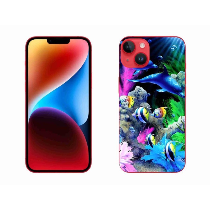 Gelový obal mmCase na mobil iPhone 14 Plus - mořský svět