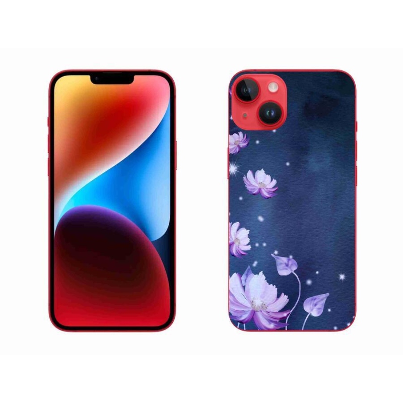 Gelový obal mmCase na mobil iPhone 14 Plus - padající květy