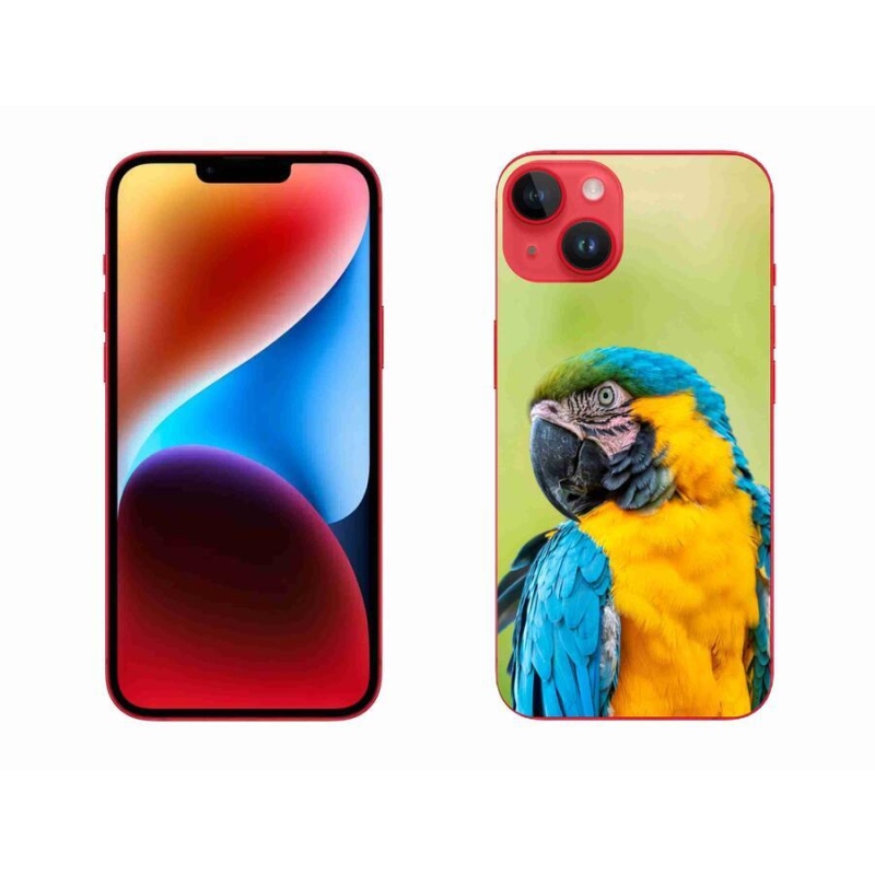 Gelový obal mmCase na mobil iPhone 14 Plus - papoušek ara 2