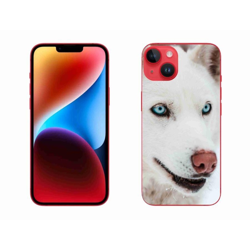 Gelový obal mmCase na mobil iPhone 14 Plus - psí pohled
