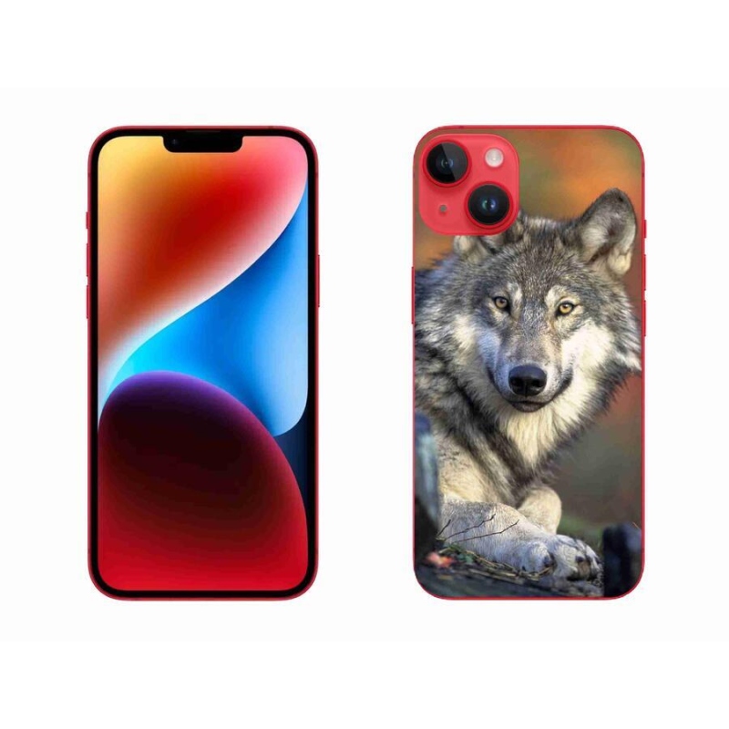 Gelový obal mmCase na mobil iPhone 14 Plus - vlk