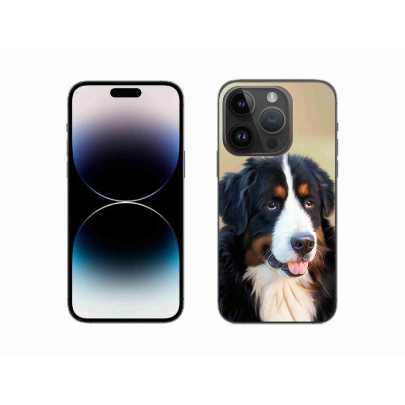 Gelový obal mmCase na mobil iPhone 14 Pro 6.1 - bernský salašnický pes