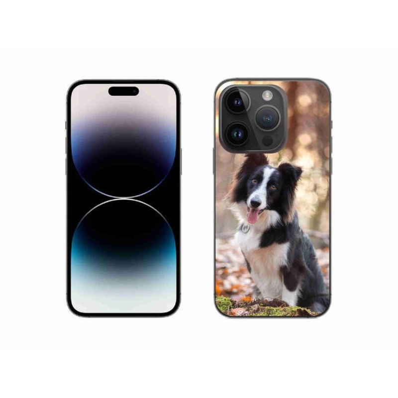 Gelový obal mmCase na mobil iPhone 14 Pro 6.1 - border kolie 1