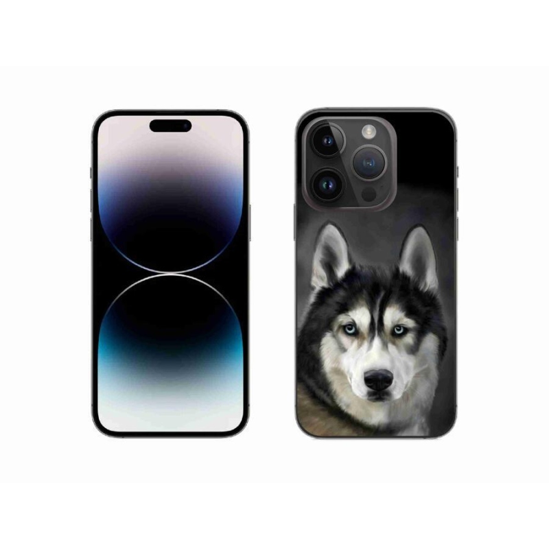 Gelový obal mmCase na mobil iPhone 14 Pro 6.1 - husky