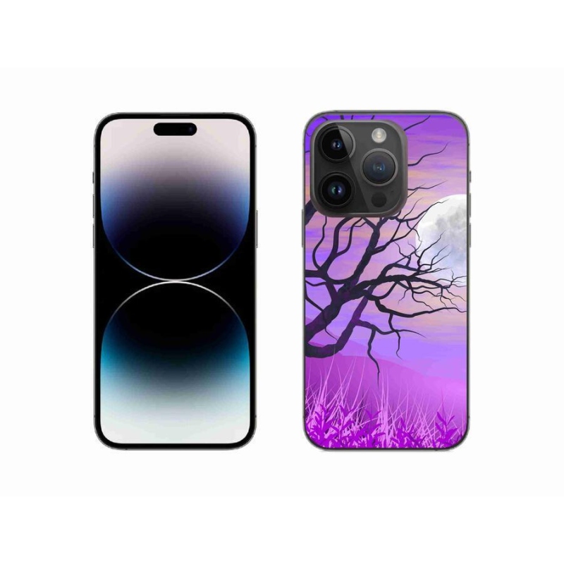 Gelový obal mmCase na mobil iPhone 14 Pro 6.1 - kreslený opadaný strom