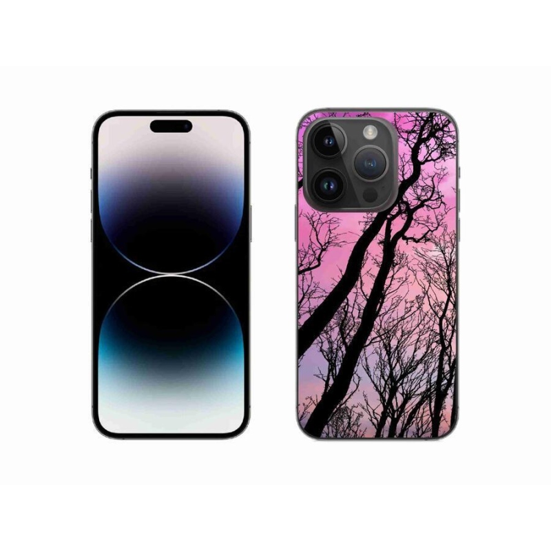 Gelový obal mmCase na mobil iPhone 14 Pro 6.1 - opadané stromy