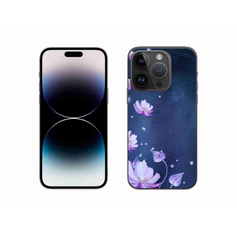 Gelový obal mmCase na mobil iPhone 14 Pro 6.1 - padající květy