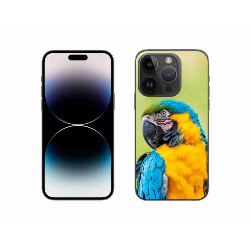 Gelový obal mmCase na mobil iPhone 14 Pro 6.1 - papoušek ara 2
