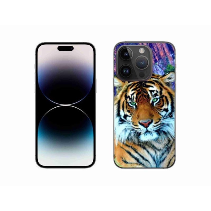 Gelový obal mmCase na mobil iPhone 14 Pro 6.1 - tygr
