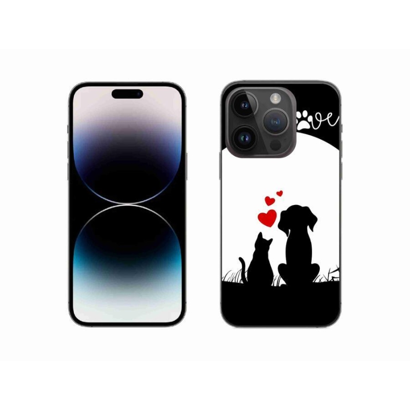 Gelový obal mmCase na mobil iPhone 14 Pro 6.1 - zvířecí láska