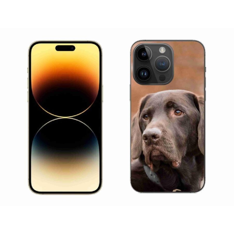 Gelový obal mmCase na mobil iPhone 14 Pro Max 6.7 - hnědý labrador