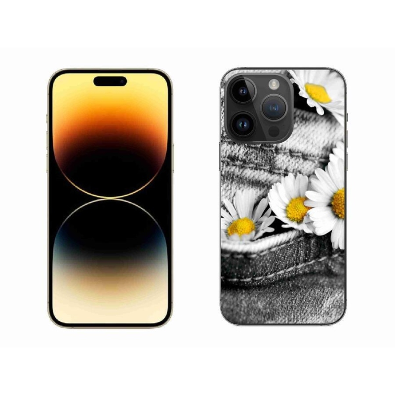 Gelový obal mmCase na mobil iPhone 14 Pro Max 6.7 - kopretiny