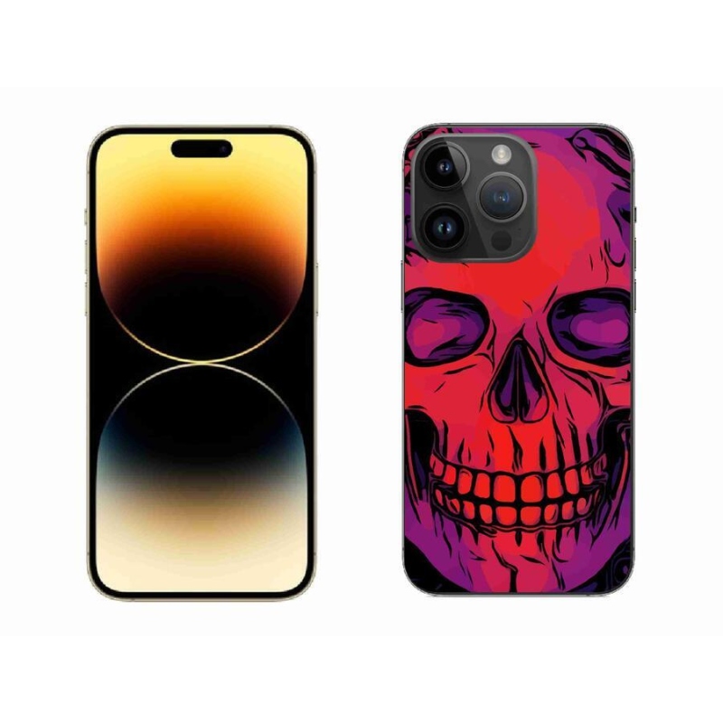 Gelový obal mmCase na mobil iPhone 14 Pro Max 6.7 - lebka