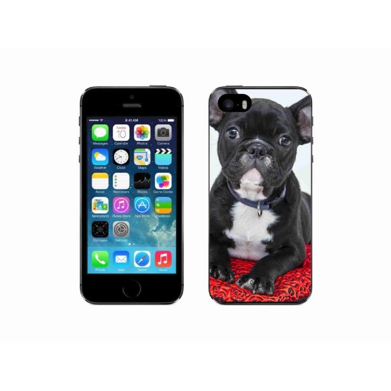 Gelový obal mmCase na mobil iPhone 5/5s - buldok