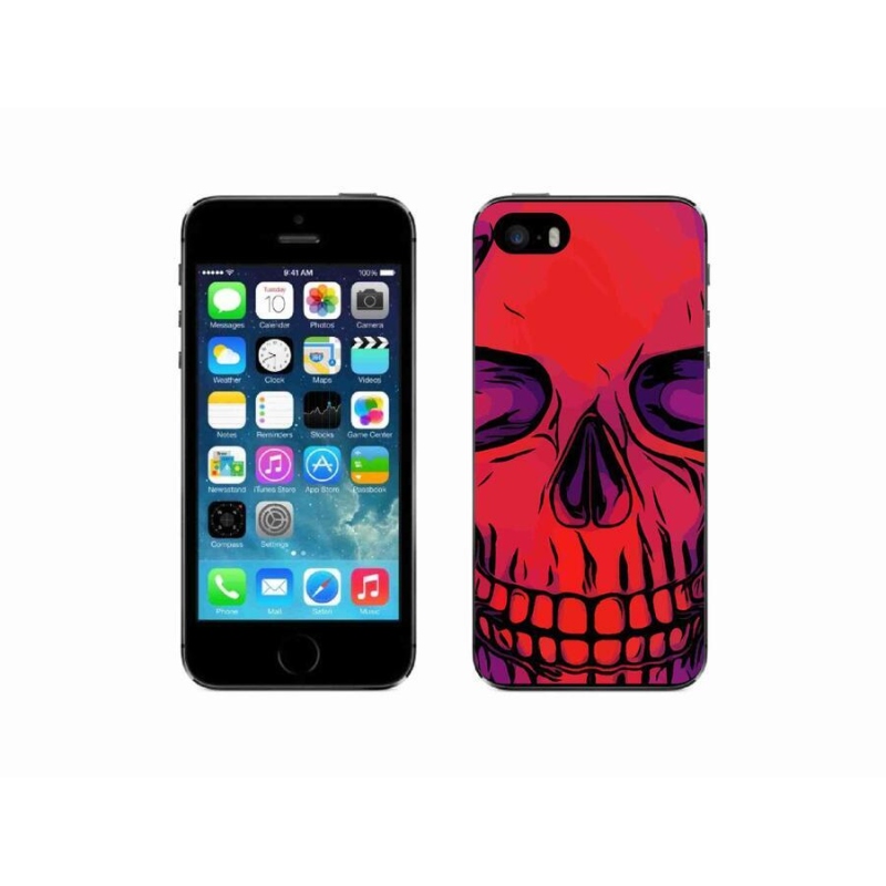 Gelový obal mmCase na mobil iPhone 5/5s - lebka