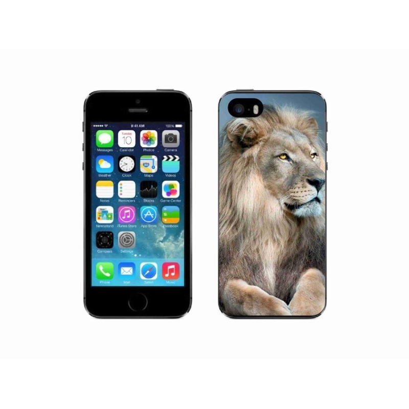 Gelový obal mmCase na mobil iPhone 5/5s - lev 1