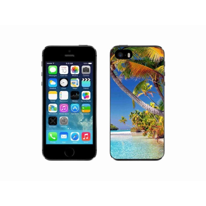 Gelový obal mmCase na mobil iPhone 5/5s - mořská pláž