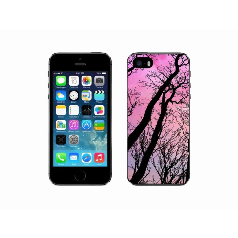 Gelový obal mmCase na mobil iPhone 5/5s - opadané stromy