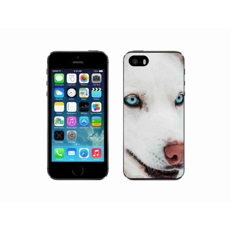 Gelový obal mmCase na mobil iPhone 5/5s - psí pohled