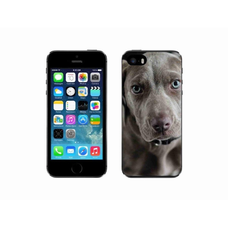 Gelový obal mmCase na mobil iPhone 5/5s - výmarský ohař