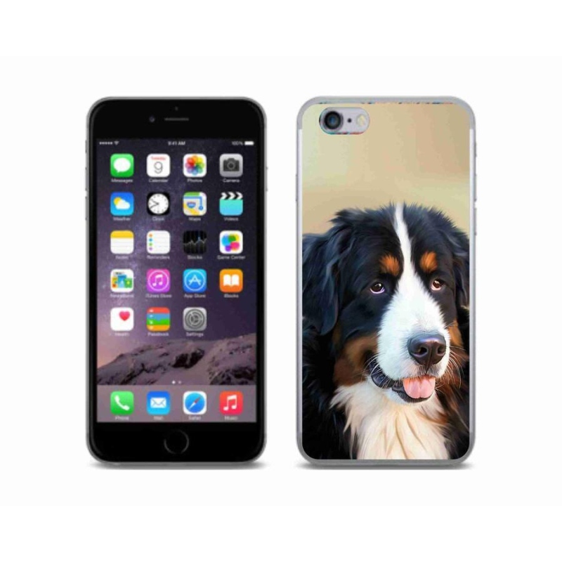 Gelový obal mmCase na mobil iPhone 6/6S - bernský salašnický pes