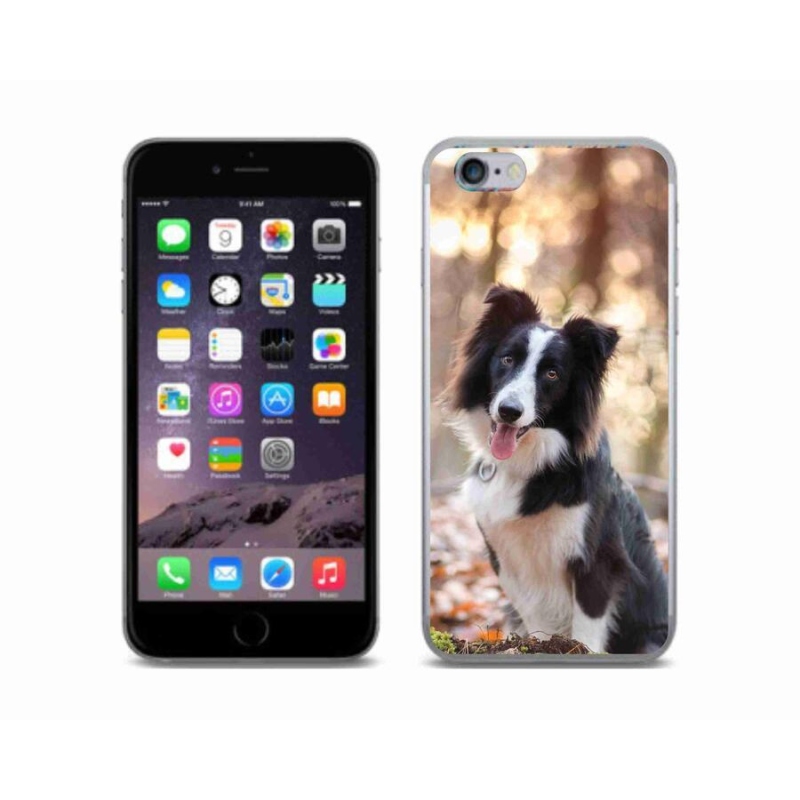 Gelový obal mmCase na mobil iPhone 6/6S - border kolie 1