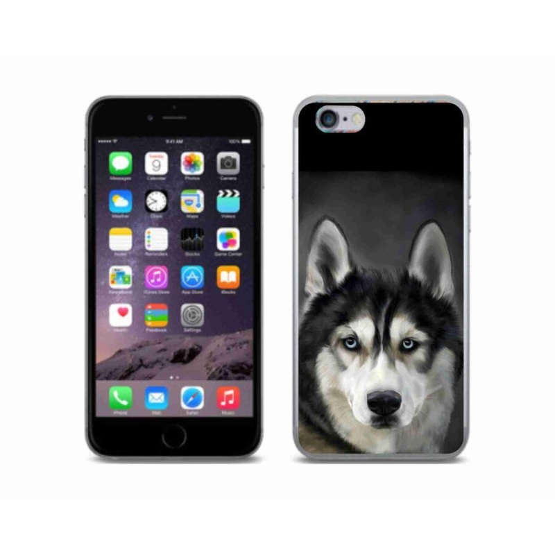 Gelový obal mmCase na mobil iPhone 6/6S - husky