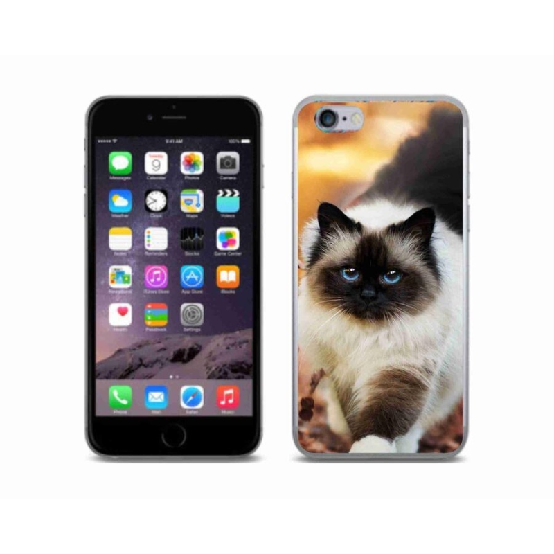 Gelový obal mmCase na mobil iPhone 6/6S - kočka 1