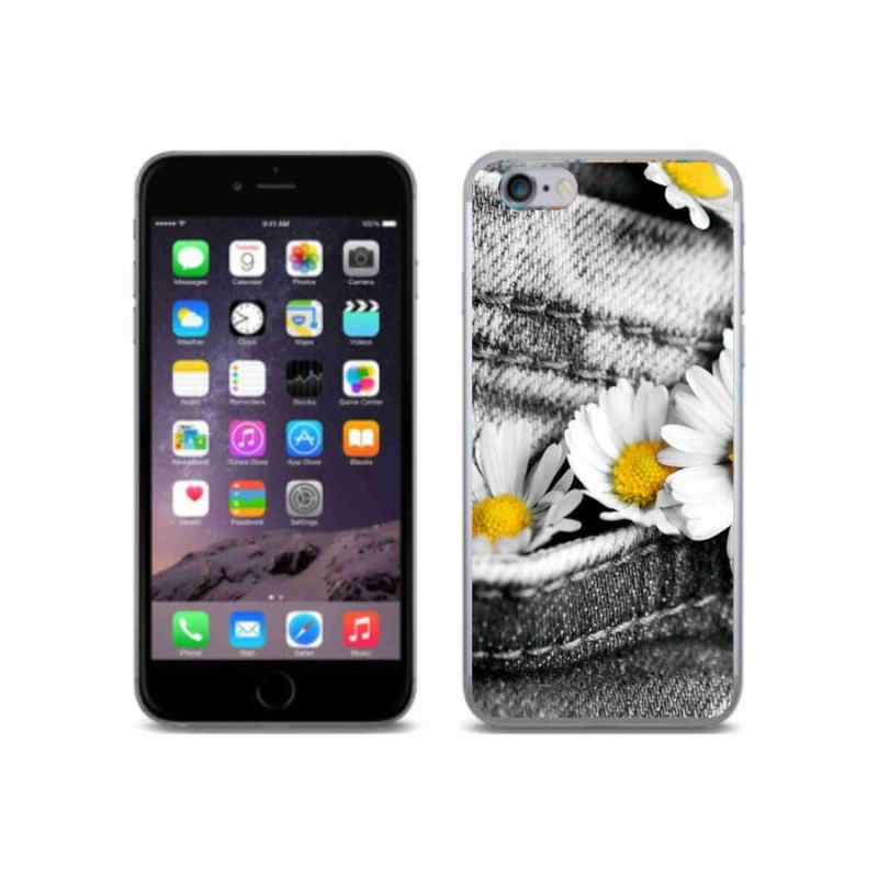 Gelový obal mmCase na mobil iPhone 6/6S - kopretiny
