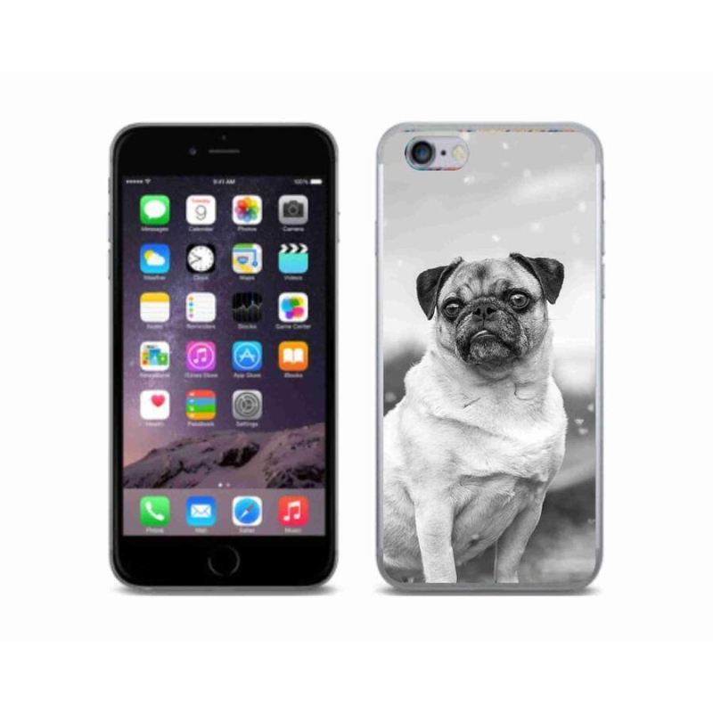 Gelový obal mmCase na mobil iPhone 6/6S - mops