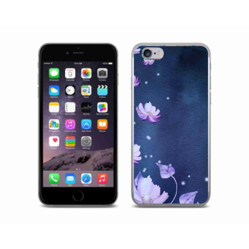Gelový obal mmCase na mobil iPhone 6/6S - padající květy