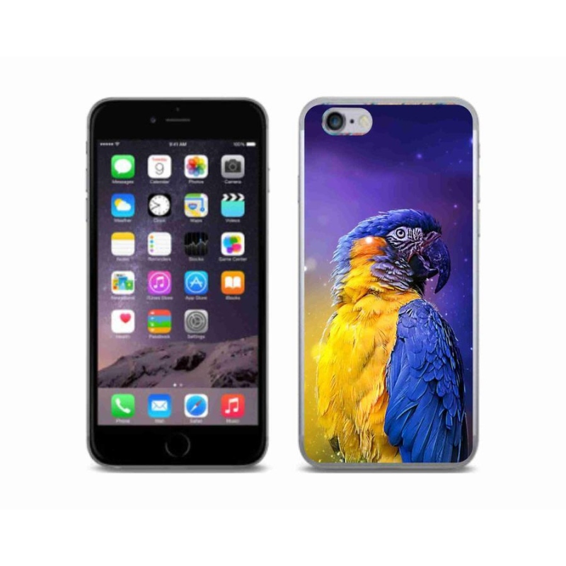 Gelový obal mmCase na mobil iPhone 6/6S - papoušek ara 1