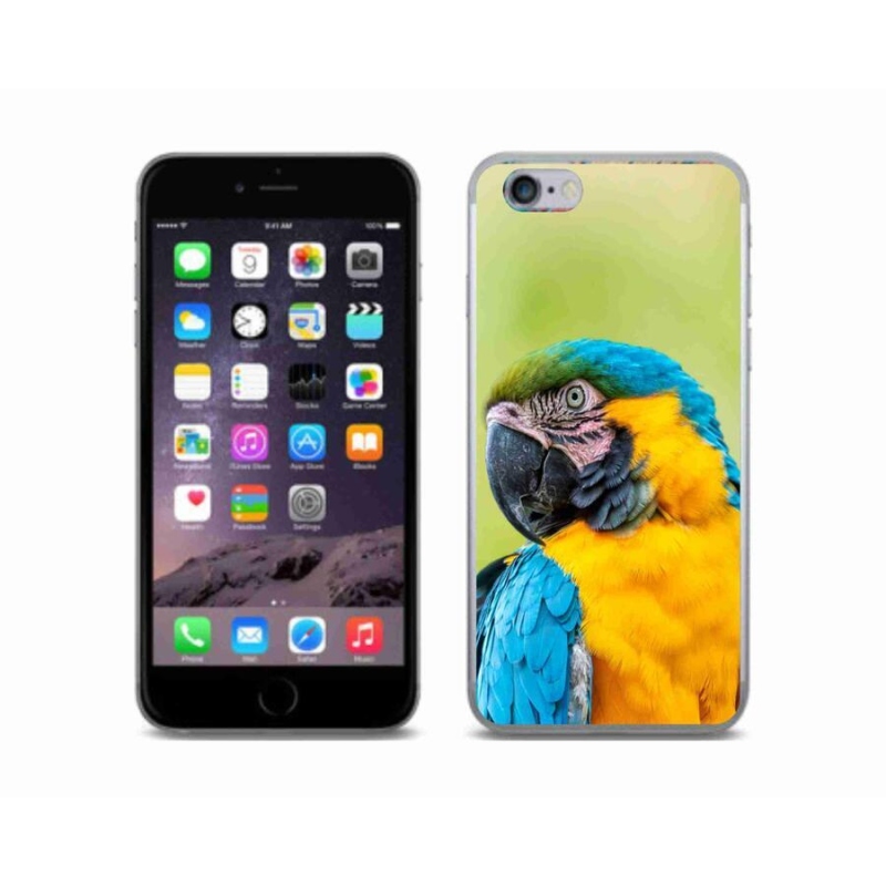 Gelový obal mmCase na mobil iPhone 6/6S - papoušek ara 2